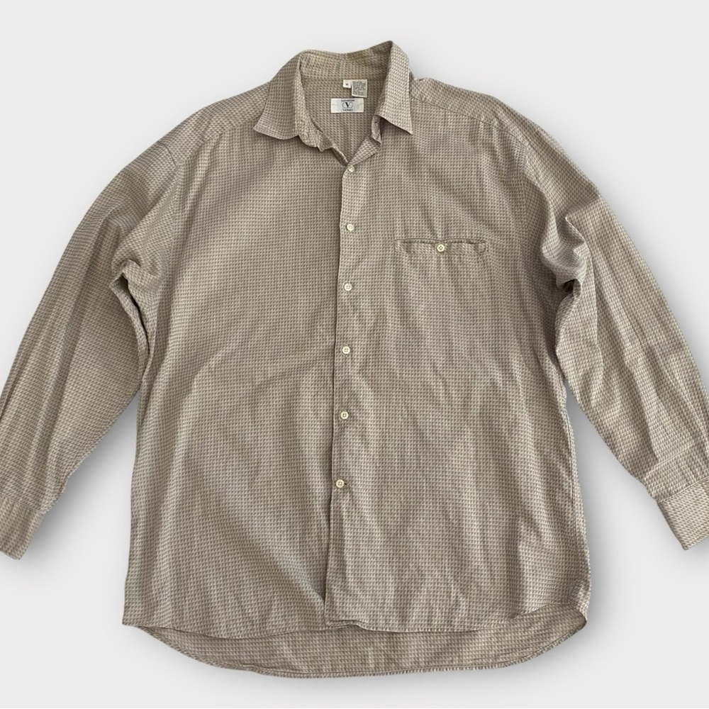 Vintage Valentino Uomo Men’s Dress Shirt Medium 100% Cotton Luxury Designer